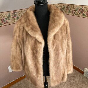 Vintage Blonde Mink Jacket Size M Fall Winter Mob Wife